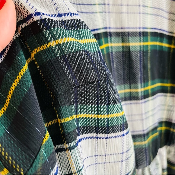 NWT J.Crew Peplum Top in Gilded Highland Tartan Shimmer, Size M - Picture 8 of 11